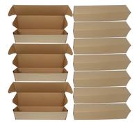 LOPUNER 10pcs Triangular Packing Cartons 35x8x8cm Portable Kraft Paper Tubes for Poster Tube Carrying and Packaging