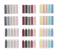 LOPUNER 12pcs Adhesive Memo Notes with Vintage Macaron Soft Tone Flat Arrow Tip Marking Stickers for Office School and Diary Organization Safe Pads