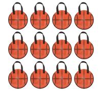 LOPUNER 12pcs Basketball Themed Goodie Bags with Handle, Non-woven Fabric Snack Candy Tote, Foldable and Prevents Snacks from Spilling, for Game Day Party Favors and Team Gifts