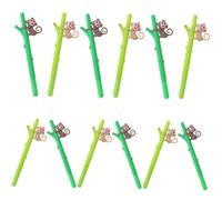 LOPUNER 12Pcs Cute Monkey Gel Ink Pens Portable Soft Plastic Writing Pens with Lid Smooth Daily Use for School Office Business Homework and Drawing Ergonomic Non-slip Design