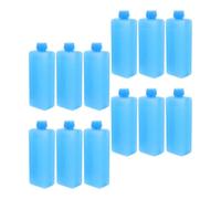 LOPUNER 12pcs Reusable Ice Cooler Packs for Air Conditioner Fans Rapid Cooling Freezer Blocks Compact Portable Crystal Boxes for Camping Lunch Boxes Outdoor Use Energy-saving and Easy