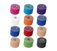 LOPUNER 12Rolls Elastic Self Adhesive Sports Tapes Wear Resistant Kinesiology Tapes for Muscle Joint Support Comfortable Water Resistant Athletic Tape for Injury