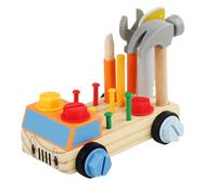 LOPUNER 1Set DIY Assemble Tool Car for Educational Wooden Screwdriver Board for Boys Promotes Intelligence Practical Skills Birthday Christmas