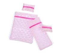 LOPUNER 1set Miniature Dollhouse Bedding Set Doll Bunk Bed Accessories with Pillowcase Bed Soft Material for Role Playing Playhouse Decor