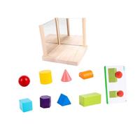 LOPUNER 1Set Mirrored Blocks Educational Geometry Logic Building Blocks for Vibrant Colors Solid Construction for Imagination and Interaction