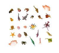 LOPUNER 1Set Realistic Creature Model Soft Sea Life for Home Office Decoration Vivid Sea Creatures Figures Fun Educational for All Ages