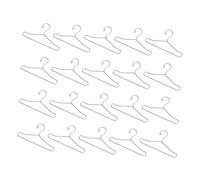 LOPUNER 20 Pcs Mini Doll Clothes Hangers Metal Coat Rack Dress Holder for Doll Garments Organization Smooth Finish Essential Accessory