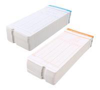 LOPUNER 200pcs English Staff Attendance Paper Cards for Time Clock Payroll Recording, Office Commuting Attendance Timecards, 2pcs Factory Employee Time Recording Cards