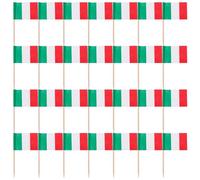 LOPUNER 200Pcs Italian Toothpick Flags Party Accessory Multi-function Cupcake Toppers Decorative Paper Country Flag Picks for Birthday Carnival Celebration