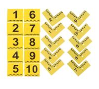 LOPUNER 20pcs Crime Scene Numbers Evidence Markers with Measurement Scale, Sturdy Plastic Table Numbers for Crime Investigation and Detective Theme Party, Reflective Surface and Sequential