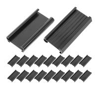 LOPUNER 20pcs Removable Plastic Label Holder - Plastic Shelf Label Holder - Shelf Sign & Ticket Stand - Reusable Clips On Tag Display Rack for Store Grocery Pantry