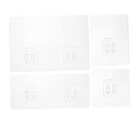 LOPUNER 20pcs Transparent Adhesive Hooks No Drill Sticky Hooks for Bathroom Kitchen Storage Strong Self Adhesive for Organizing Shower Shelves Soap Racks More