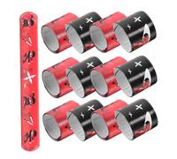 LOPUNER 24Pcs Ninja Slap Bracelets for Comfortable Slap Bands for Halloween Party Favors Creative Props with Smooth Texture Assorted Design