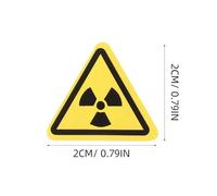 LOPUNER 290pcs Radiation Warning Stickers Self-adhesive Electricity Signs for Laboratory and Nuclear Safety Glass Do Not Touch Decals