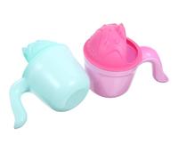LOPUNER 2pcs Bath Rinse Cup Tear Waterfall Shower Cup for Lightweight Portable Design for Newborn Bathing Hair Washing Fun Cartoon Shape Green Red