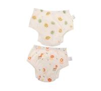 LOPUNER 2pcs Breathable Pee Pee Teepee Boy Training Pants Leak Underwear for Toddlers Cotton Diapers for Boys Girls