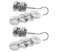 LOPUNER 2pcs Chrome-plated Metal Slotted Mass Set with Hangers for Laboratory Calibration and Precision Experiments