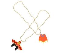 LOPUNER 2pcs Cinco De Mayo Pendant Necklace Cartoon Charm Neck Hanging for Mexican Themed Party Vibrant Fiesta Fashion Necklace Quality Material Comfortable Wear