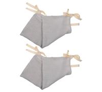 LOPUNER 2pcs Cotton Bedside Hanging Storage Bag Versatile Organizer for Crib Stroller Stylish Diaper Caddy with Dual Pockets for Easy Access to Supplies
