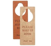 LOPUNER 2pcs Do Not Disturb Door Hanger Sign Double-sided Pu Material with Stitched Edge Unbreakable Design for Hotels and Other Places