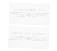 LOPUNER 2pcs Fire Alarm Glass Break Panel Replacement High-Temperature Resistant Emergency Break Glass Sheet for Manual Call Point Safety Kitchen Use