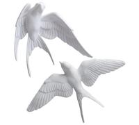 LOPUNER 2pcs Flying Birds Wall Ornaments Rustic Bird Wall Decoration 3d Swallow Statue Versatile Decoration for Living Space and Home with Easy to Clean Modern Rustic Style