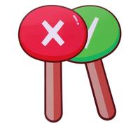 LOPUNER 2pcs Foams Voting Board Answer Paddle Set for Primary School Classroom, Easy to Use PVC Handheld Vote Paddles Excellent Durability for Teaching and Interactive Activities