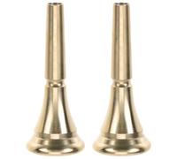 LOPUNER 2pcs French Horn Mouthpiece Universal Horn Upgrade Accessory Made of Copper Alloy with Deep Cup Design and Matte Finish, Resists Oxidation and Improves Sound Focus for Orchestra