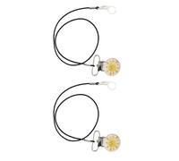 LOPUNER 2pcs Hearing Aid Anti-Loss Strap: 15.8" BTE Clip String - Hearing Aid Lanyard with Silicone Loops & Sunflower Clip for Seniors Adults & Teens - Secure Hold & Prevent Lost