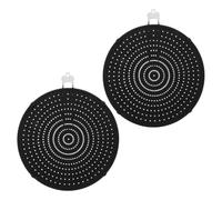 LOPUNER 2pcs Heat Resistant Silicone Oil Splatter Guard with Foldable Handle and High-Density Micro Holes, Nonstick Mesh Screen for Pots and Frying Pan, Dishwasher Safe Cover for Home
