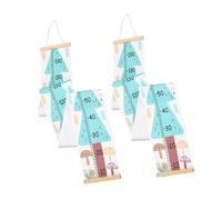 LOPUNER 2pcs Height Growth Chart Minimalist Wall Ruler for Room Decor Easy Installation Versatile Design for Nursery Play Areas Educational Spaces Green Christmas Tree Theme