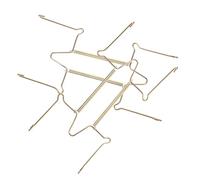 LOPUNER 2pcs Invisible Stainless Steel Spring Hooks for Wall Plate Display Heavy Duty U-Shaped Expandable Plate Holders Easy Install Decorative Dish Hangers No Wall Damage