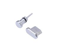 LOPUNER 2pcs Micro USB Port and 3.5mm Earphone Jack Dust Plug Set for Phones and Tablets, Made of Space Aluminum Alloy, Protects against Liquid, Sand, Grime, and Splash, Easy to Insert