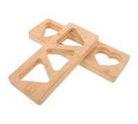 LOPUNER 2pcs Natural Wood Triangle Rice Ball Mold Set for Sushi Making and Kitchen Use, Lightweight and Easy Cleaning, Authentic Japanese DIY Rice Ball Tool