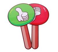 LOPUNER 2Pcs Reusable Thumb Up Down Voting Paddles Judging Boards for Classroom Use Interactive Teaching Supplies for Voting and Competitions PVC Tempered Material
