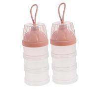 LOPUNER 2Pcs Stackable Milk Powder Container Portable Formula Dispenser for Go Feeding Strong Sealing for Leak Protection for Snacks and Rice Flour Storage