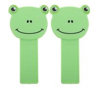 LOPUNER 2pcs Toilet Lid Lifter Handle Adhesive Cow Pattern Toilet Seat Holder Lift Tool for Clean and Easy Use Home Office Hotel Bathroom Green Design