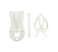 LOPUNER 2pcs White Cuttlebone Clamp for Bird Cage Handy and Easy to Operate Plastic Fixed Clips for Bird Food and Vegetable Holding