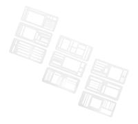 LOPUNER 3 Sets Flexible Record Template Kit for Journaling and Daily Planning Reusable Planner Stencils for Habit Trackers Task Lists Compatible with Dot Grid Journals Coils Discs and