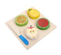 LOPUNER 3d Diy Fruit Puzzle Educational Kitchen Fruits Cutting Toy for Toddlers 1-3 Years Old Early Learning Apple Play Food Pretend Play