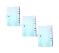 LOPUNER 3pcs 6 Ring Rainbow Notebook Binders - A6 Clear Refillable Binder Cover for Journal, Planner - PVC Loose Leaf Budget Folder Shell for Office School Use