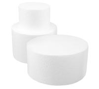 LOPUNER 3pcs Foam Cake Models for DIY Wedding Party Decor Practice Decorating Fake Cake Dummies for Novice and Experienced Bakers