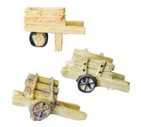 LOPUNER 3pcs Miniature Garden Cart Mobile Planter Stand for Succulent Pots Unique Resin Design for Indoor Fairy Gardens for Terrarium and Moss Decor