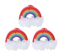 LOPUNER 3pcs Rainbow Bath Balls Body Sponges for Shower Made of Nylon Sponge with Practical Dead Skin Removal Function Suitable and Adults