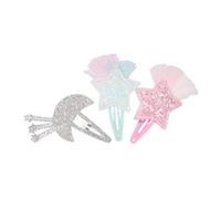 LOPUNER 3pcs Star Clips for Girls Fine Hair Glitter Hair Clips Dance Accessories Sequins Embellishments