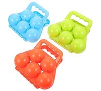 LOPUNER 3pcs Winter Outdoor Makers Fun Plastic Snow for Clip Molds for Snow Fights Interactive Parent Play Snowy Fields Random Color