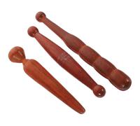 LOPUNER 3pcs Wooden Massage Stick Foot Massager Set for Relieving Pains and Smooth Mellow Massage Traditional Retro Design for Use a Long Walk or Watching Tv Random Color