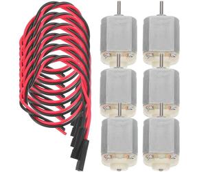 LOPUNER 3v 130 Micro Small Dc Motor 6pcs with Female Connector for DIY Crafts Model Airplane and Science Projects, Hobby Electric Motor Kit for School and Model Building