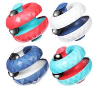 LOPUNER 4 Pcs Rotating Rail Ball Portable Pocket-sized Pressure Relief Puzzle Bead Track for Enhance Cognitive Skills and Creativity Indoor Outdoor Use