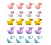 LOPUNER 40Pcs Resin Miniature Ducks Micro Landscape Decor for Bonsai Display Tiny Charm Ornaments for Garden Aquarium Dollhouse and Moss Terrariums